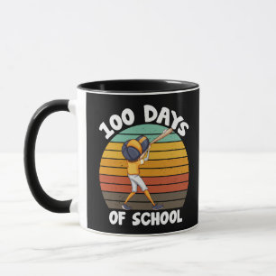 Mug Garçons 100 jours d'école Baseball 100e jour