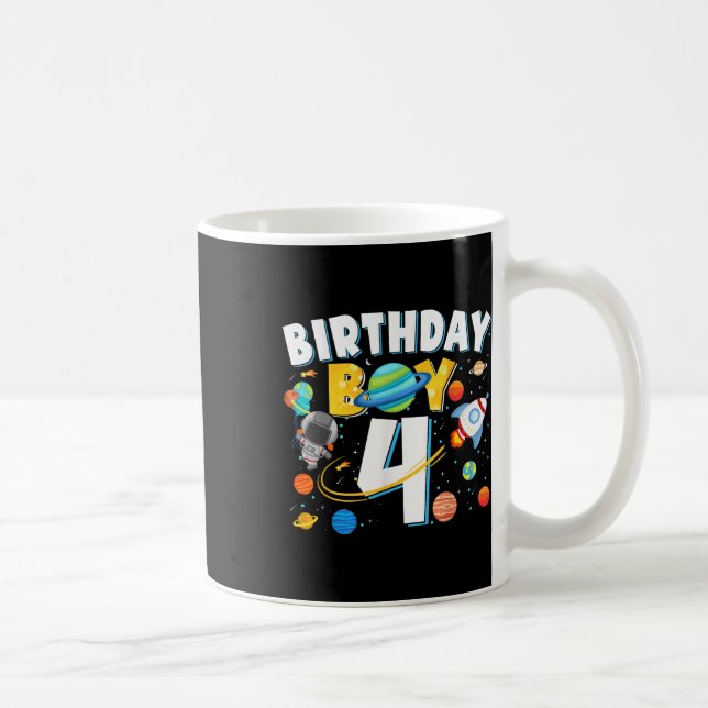 Mug Garçons 4e anniversaire astronaute planètes spatia (Droite)