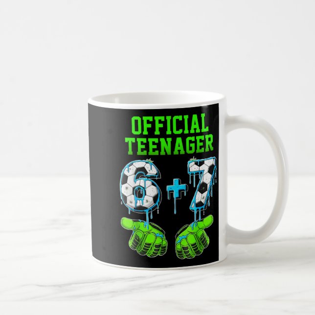 Mug Garçons de 6+7 ans Adolescent 13e anniversaire Drô (Droite)
