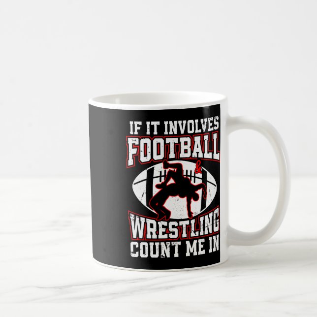 Mug Garçons de lutte Lutteur si cela implique le footb (Droite)