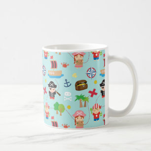 Mug Garçons et Filles Pirates Mignons et Trésor