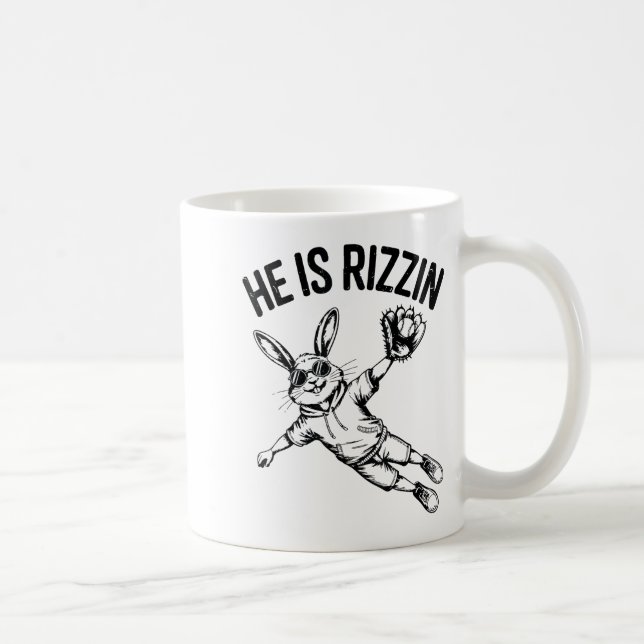 Mug Garçons Il Est Ressuscité Lapin Visage Lunettes de (Droite)