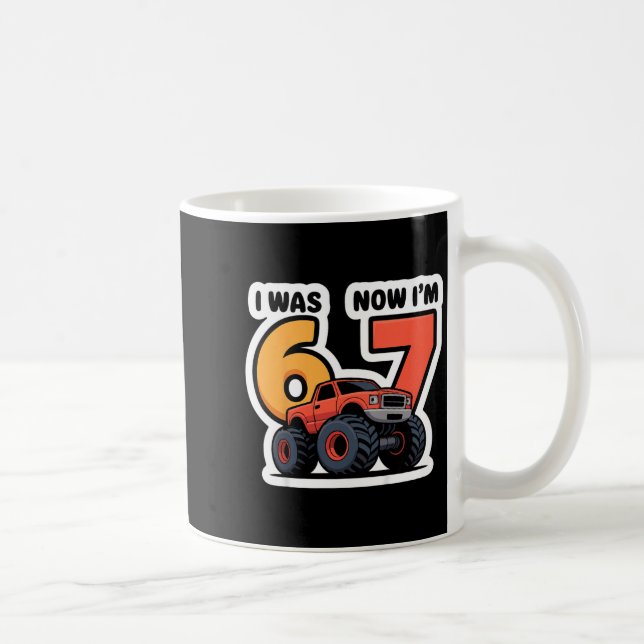 Mug Garçons j'avais 6 ans maintenant j'ai 7 ans camion (Droite)
