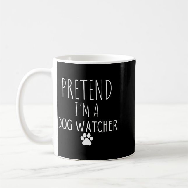 Mug Garde de chiens d'Halloween prétendant être un sur (Gauche)