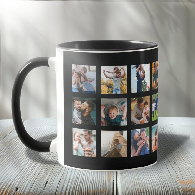 Mug Garde de collage photo carré tendance 24 (Créateur téléchargé)