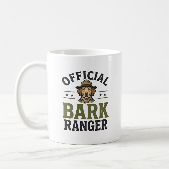Mug Garde de l'aboiement officielle Graphique vintage  (Gauche)