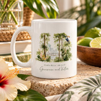 Garde de mariage tropical jungle aquarelle