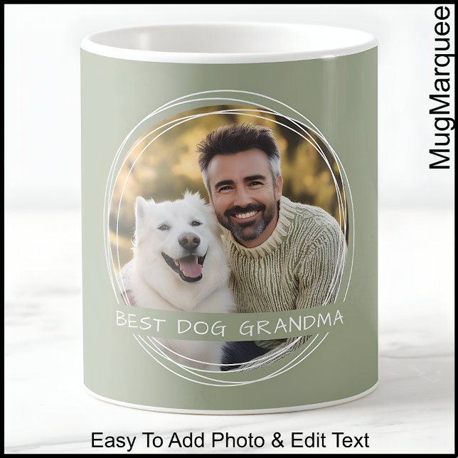 Mug Garde de Message Photo Modèle Grand-mère Vert C22 (Créateur téléchargé)
