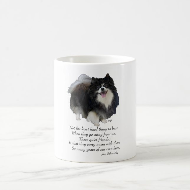 Mug Garde de Pomeranian noir (Centre)