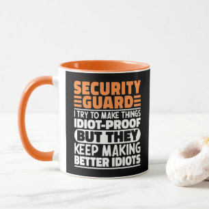 Mug Garde De Sécurité J'Essaie De Faire Des Choses Drô