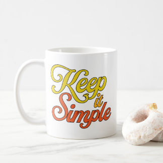 Mug Garde les Choses Simples (Jaune)