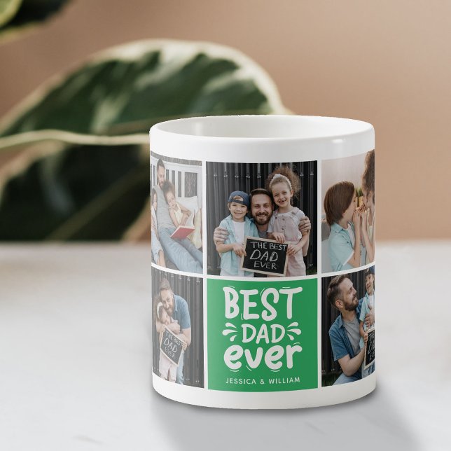 Mug Garde photo moderne 'Best Dad Ever' 9 (Créateur téléchargé)