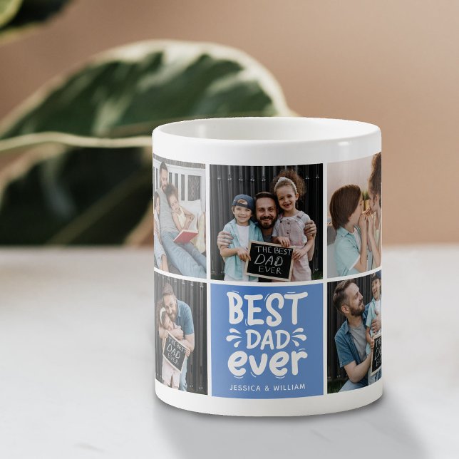 Mug Garde photo moderne 'Best Dad Ever' 9 (Créateur téléchargé)