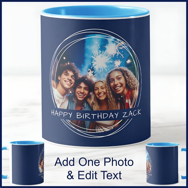 Mug Garde souvenir de message photo modèle Anniversair (Créateur téléchargé)