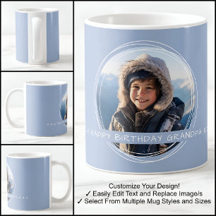 Mug Garde souvenir message photo modèle Grand-père Ble