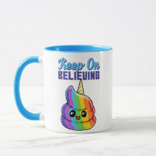 Mug Garde Unicorne Arc-en-Ciel Caca de Croyance