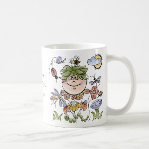 Mug Garden Fairy Folk Art Baby Boy's