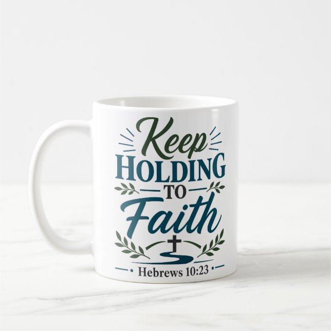 Mug Garder La Foi Courageuse Citation D'Encouragement (Gauche)