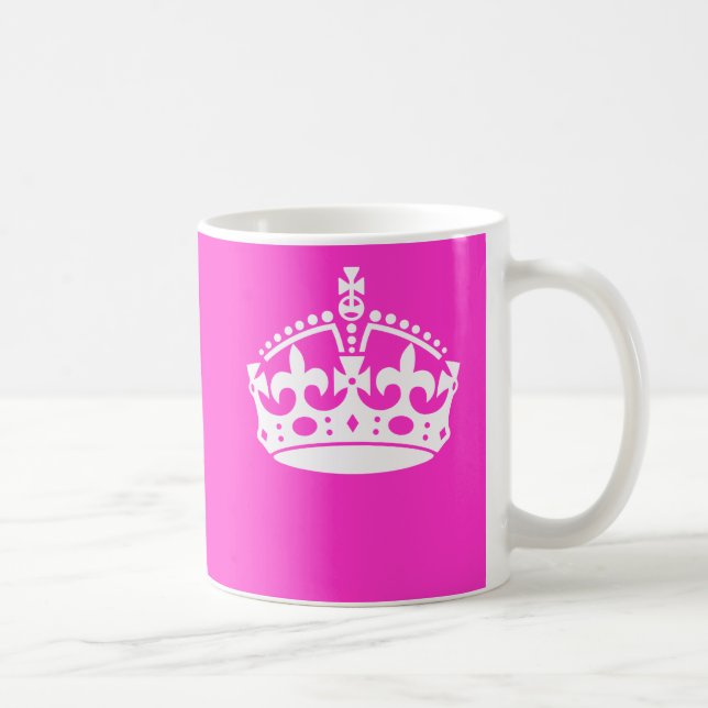 Mug GARDEZ CALM CROWN sur Hot Pink Personnaliser This! (Droite)