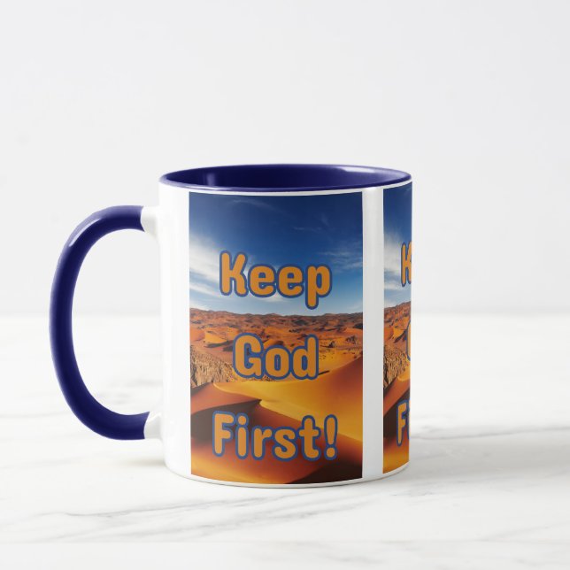 Mug Gardez Dieu Premier Pic Fondé Sur La Foi Deux Tons (Gauche)