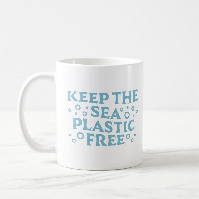 Mug Gardez la mer plastique sans pollution (Gauche)