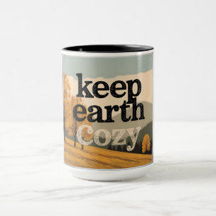 Mug Gardez la Terre confortable Automne Vintage Éco Ar