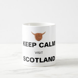 Mug Gardez la visite calme Ecosse (sur le blanc)