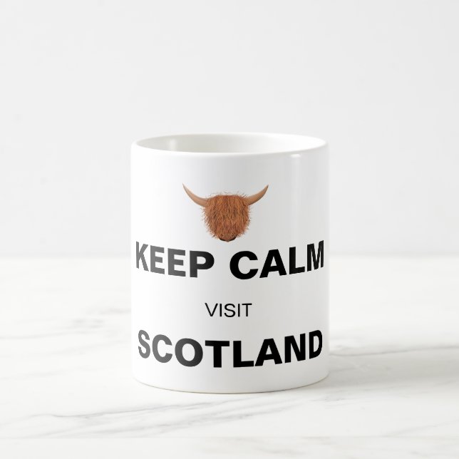 Mug Gardez la visite calme Ecosse (sur le blanc) (Centre)
