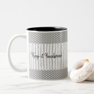 Mug Gardez-le beau Stripe Polkadot