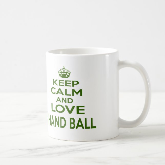 Mug Gardez le calme et aimez la boule de main (Droite)