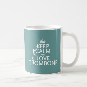 Mug Gardez le calme et aimez le trombone (toute