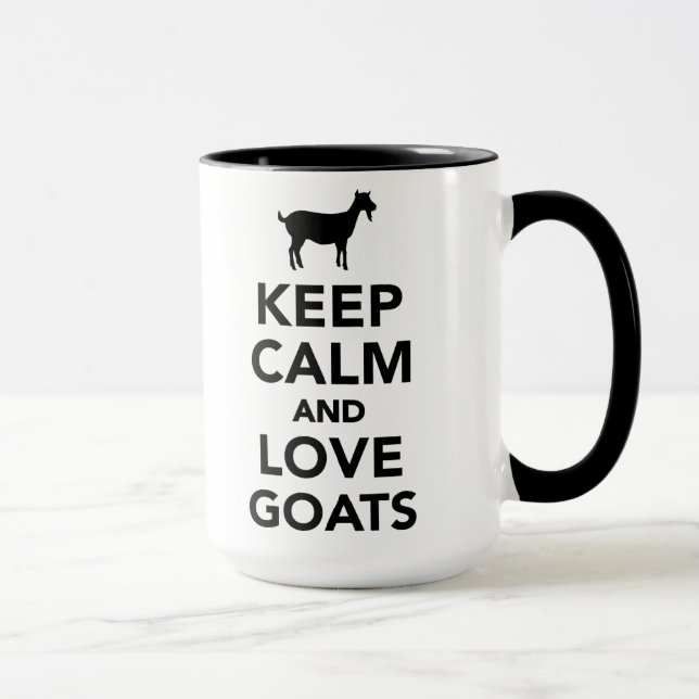 Mug Gardez le calme et aimez les chèvres (Droite)