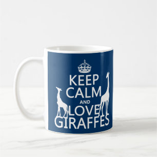 Mug Gardez le calme et aimez les girafes - toutes les
