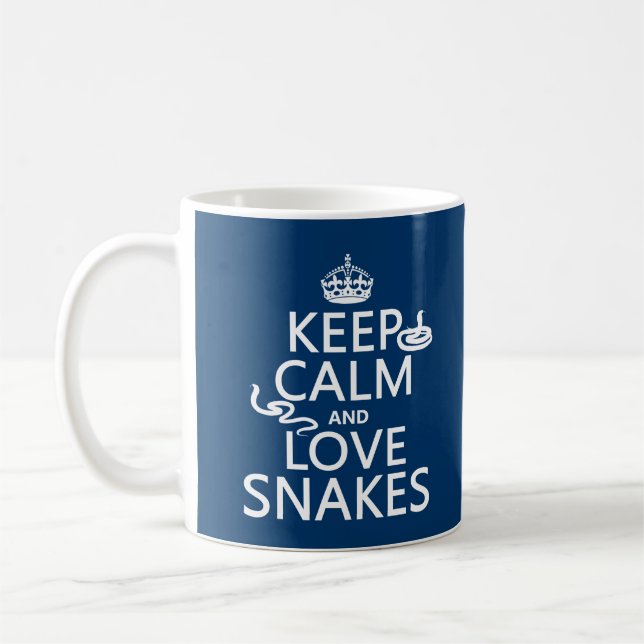 Mug Gardez le calme et aimez les serpents (toutes les (Gauche)