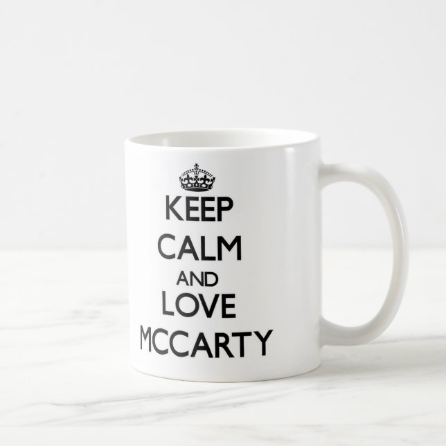 Mug Gardez le calme et aimez Mccarty (Droite)