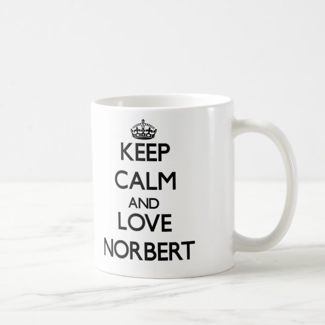 Mug Gardez le calme et aimez Norbert (Droite)