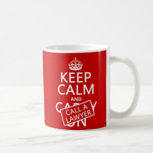 Mug Gardez le calme et appelez un avocat (dans toute