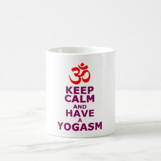 Mug Gardez le calme et ayez un SM de yoga
