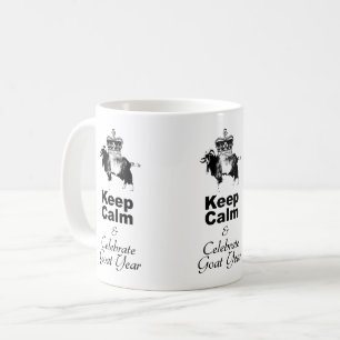 Mug Gardez le calme et célébrez l'année de la chèvre W
