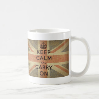 Mug Gardez le calme et continuez avec le drapeau