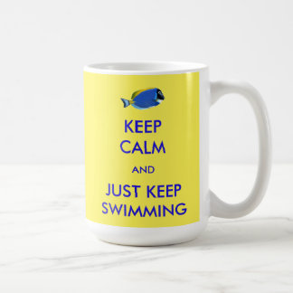 Mug Gardez le calme et continuez juste la natation