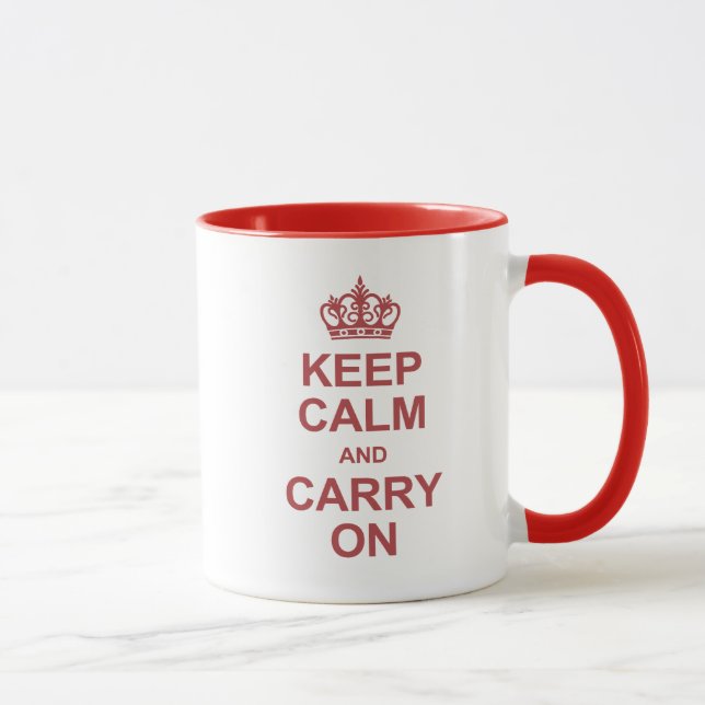 Mug Gardez le calme et continuez - les roses indien (Droite)