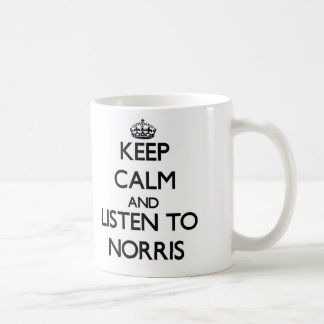 Mug Gardez le calme et écoutez Norris