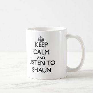 Mug Gardez le calme et écoutez Shaun