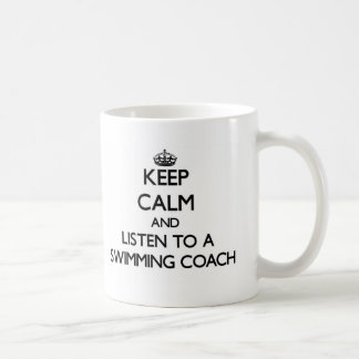 Mug Gardez le calme et écoutez un entraîneur de