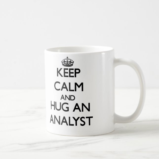 Mug Gardez le calme et étreignez un analyste (Droite)