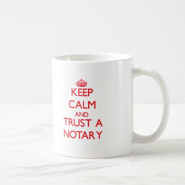 Mug Gardez le calme et faites confiance à un notaire (Droite)