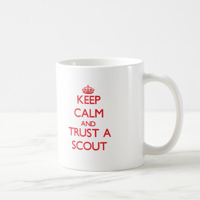 Mug Gardez le calme et faites confiance à un scout (Droite)