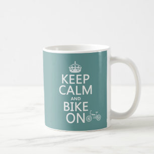 Mug Gardez le calme et faites du vélo sur (toute