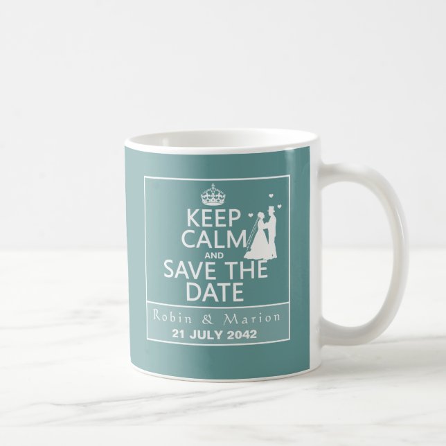 Mug Gardez le calme et faites gagner la date (Droite)